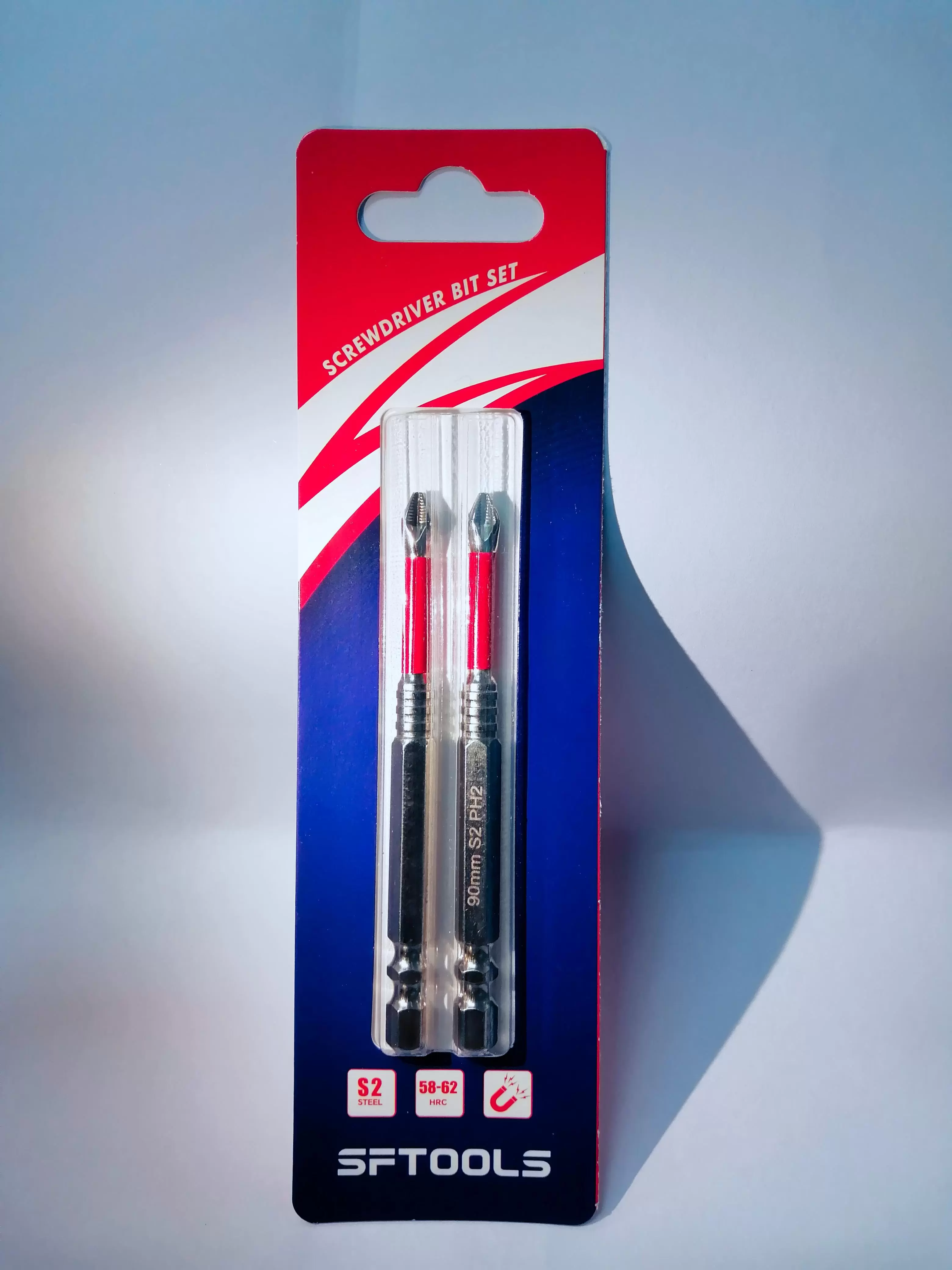 SFTOOLS 2PC  Double groove stripping slot with spiral pattern bright nickel screwdriver