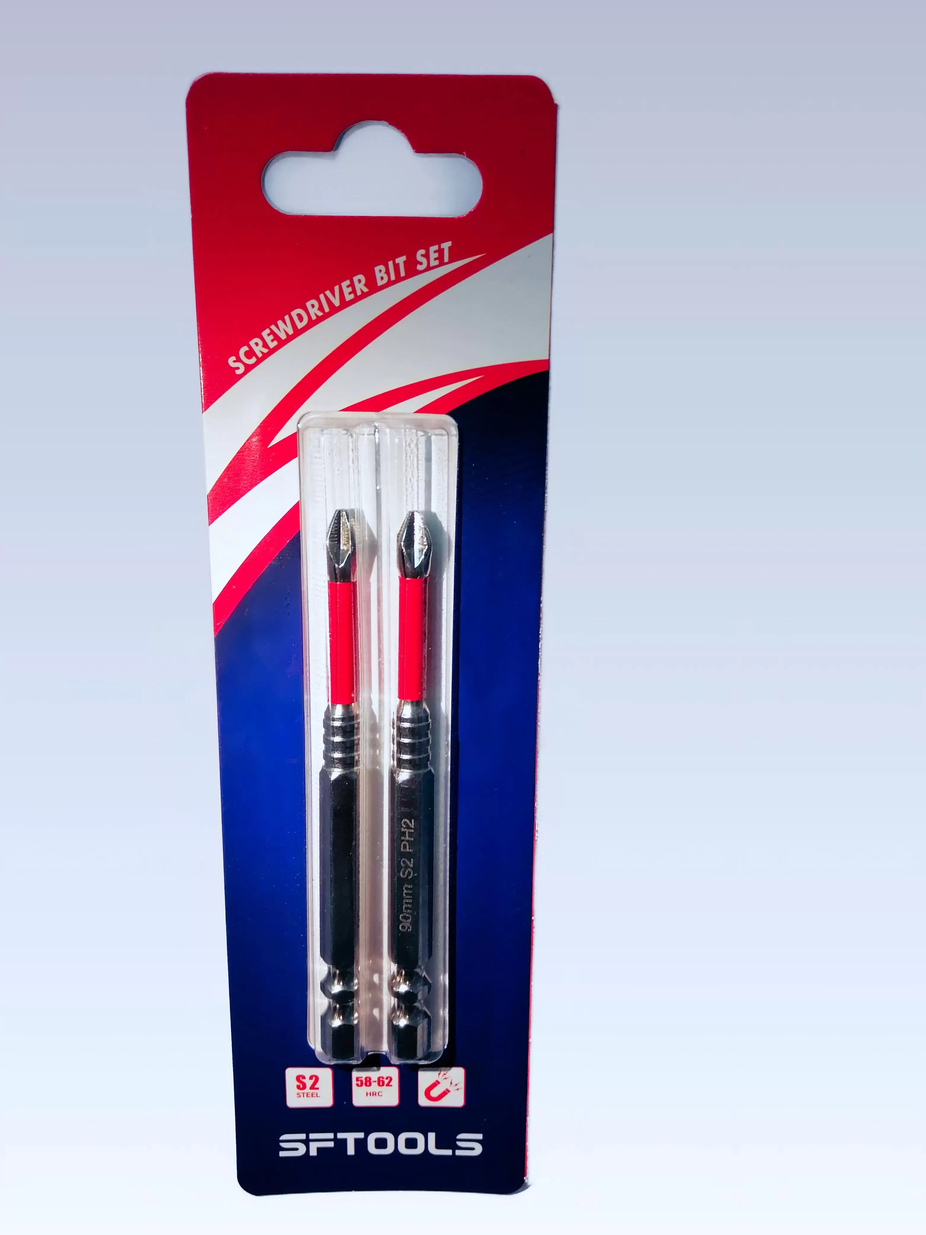 SFTOOLS 2PC  Double groove stripping slot with spiral pattern bright nickel screwdriver